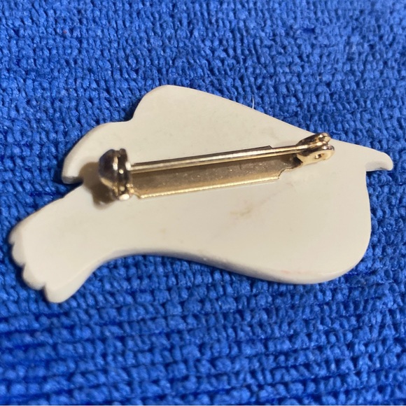Vintage Turtle Dove Brooch Pin - Picture 5 of 5